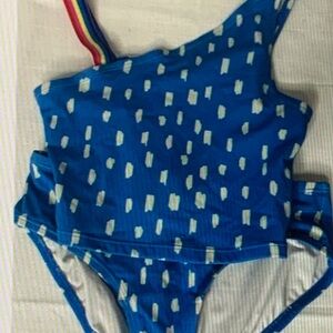 Blue Kids Swimwear with Rainbow Strap